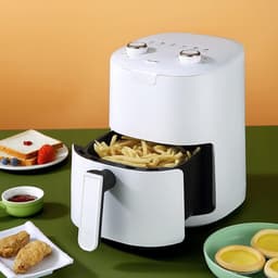 Luchtfriteuse Oven - Compacte Friteuse - Gezond Frituren - 85% Minder Vet - 3 Liter Capaciteit - Wit — thumbnail 5