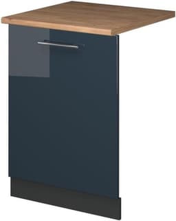 Vaatwasserfrontpaneel - Keukenfront Paneel - Keuken Afwerking - Soft-close Scharnieren - 60 cm Breed - Donkerblauw Hoogglans — thumbnail 1