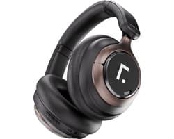 Over Ear Koptelefoon Draadloos - Draadloze Headset met Microfoon - Bluetooth 6.0 - 60 Uur Batterij - Inklapbaar - Active noice cancelling (ANC) Kristalheldere Gesprekken - Bluetooth Headset - hoofdtelefoon - Zwart
