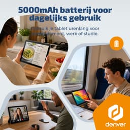Denver Tablet - Android 16 - 4GB RAM - 64GB opslag - 10.1 inch - IPS - Voor- en achtercamera - Wifi - TIO10525 — thumbnail 3