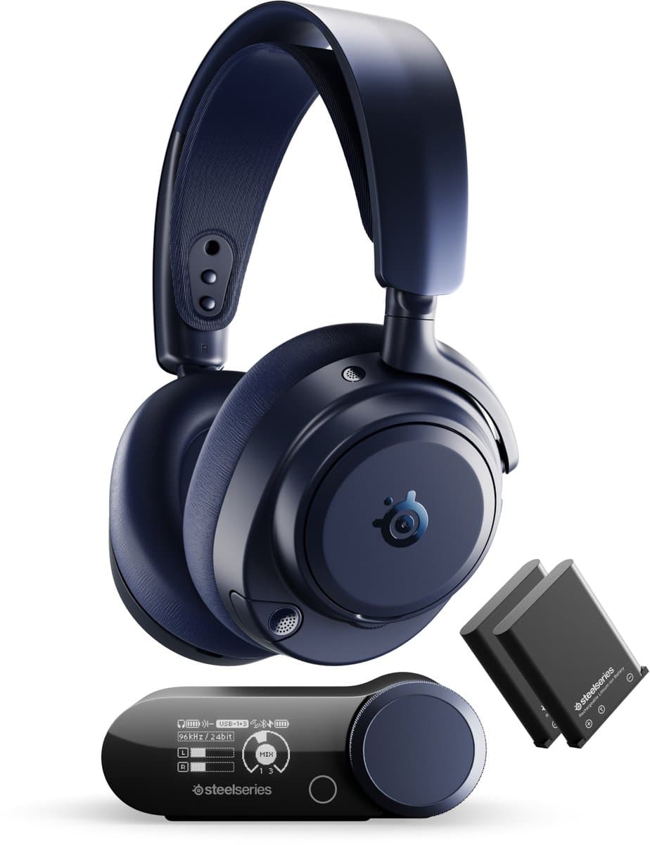 SteelSeries - Arctis Nova Pro Omni - Hi-Res Wireless Certified Gaming Headset - Midnight Blue — afbeelding 1
