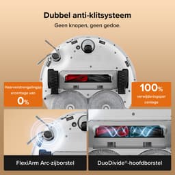 Roborock Qrevo Edge 2-robotstofzuiger-25.000 Pa-7,98 cm ultraslank ontwerp-12 mm dweilheffing-80℃ Warmwatermopwas&Zelfreinigend Station-FlexiArm Technology-RetractSense navigatiesysteem-dubbel anti-klitssysteem-Reactieve AI en Roborock app-bediening. — thumbnail 3