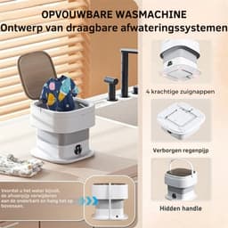 Thuys - Mini Wasmachine met Centrifuge - Voor Kleine Wasgoed - Meerdere Programma's — thumbnail 2