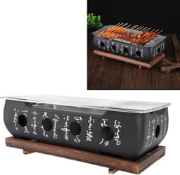 Allecto - Barbecue Stove - Japanse stijl BBQ-grill - Draagbaar en compact - Houtskool grill - Geschikt voor binnen en buiten - 36 x 18 x 13 cm — thumbnail 3