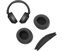 Hoofdtelefoon Earpads en Hoofdband Cover Vervanging voor WH XB910N, Geheugenfoam Kussens met Geluidsisolatie en Comfortabele Pasvorm (Zwart)