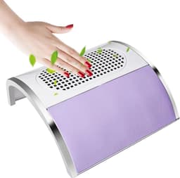 Nagelstofzuiger - Nagelstofafzuiging Stofverzamelaar - Nagelstudio Werkplek - Twee Krachtige Ventilatoren - 500 Gram - Paars — thumbnail 1