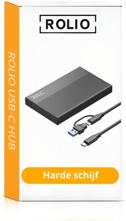 Rolio Externe Harde Schijf Pro - USB 3.1 en USB C - 1Gbps snelheid - 500GB Opslag — thumbnail 6