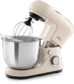 Klarstein Keukenmachine Knetmaschine zum Backen, 1300W Teigmaschine klein, 6 standen, Schneebesen & Knethaken, 5L kom, planetair , roermachine met Mixer, keukenmachines voor Brotteig - Keukenmachine - voor Keuken - Garde - RVS — thumbnail 1