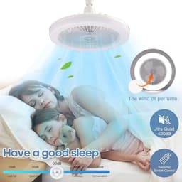 Plafondventilator met Verlichting – Ventilatorlamp met Afstandsbediening – Stil & Energiezuinig – LED Plafondlamp met Koelfunctie voor Slaapkamer & Woonkamer — thumbnail 4