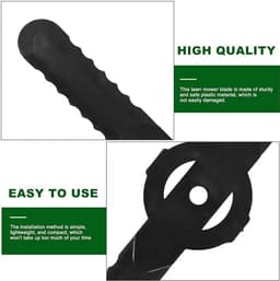 60 vervangende messen Geschikt voor grasmaaier – 14 cm kunststof vervangende messen, grasmaaieraccessoires, zwart — thumbnail 2