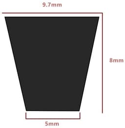 Dailygoods - Dailygoody - V-riemen - Grasmaaier aandrijfriem - Zwart - 1475 mm - Hoogwaardige kwaliteit - Geschikt voor Wolf Cart - Model 0039213 — thumbnail 4