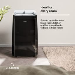 Klarstein Grandbreeze mobiele airco - 4,1 kWh, koelt tot 65 m², 3-in-1: airco, ontvochtiger & ventilator, slimme app/voice control, energieklasse A, vrijstaand met wieltjes, inclusief raamafdichtingskit, zwart — thumbnail 4