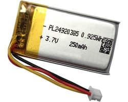250mAh Batterijvervanging voor Savi 7220-7210 Office Headset - Compatibel met Sennheiser HD 250BT - Skullcandy Riff/Riff 2 Draadloze Koptelefoon PN 212366-01 Batterij