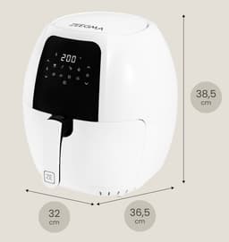 Zeegma KNAPPER GRAND Airfryer XXL - Heteluchtfriteuse 1800 W met 9 Kookprogramma’s, 6L Mand, 7,7L Kom, Temperatuurbereik van 60-200°C, Vaatwasmachinebestendig, Snelle Opwarming en Vetvrije Bereiding van Maaltijden voor het Hele Gezin — thumbnail 14