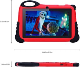 ApexArte® Kindertablet Vanaf 3 Jaar - Tablet Kinderen - Kinderspeelgoed - Rood — thumbnail 2