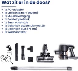 Nexxt Draadloze Steelstofzuiger – Krachtig & Lichtgewicht – Met Kruimeldief – HEPA Filter – Voor Snel en Makkelijk Schoonmaken — thumbnail 7