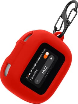 kwmobile cover voor oordopjes case - geschikt voor JBL Live Flex 3 / Live Buds 3 / Live Beam 3 - Trendy beschermhoes draadloze oordopjes in rood — thumbnail 4