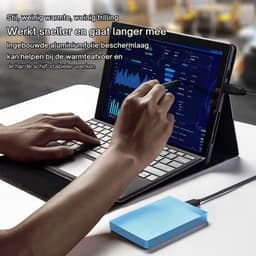 Externe Harde Schijf Extern 500GB Ultra Slim Draagbare Harde Schijf USB kabel HDD Opslag Compatibel voor PC, Mac, Laptop, Xbox, Xbox One, PS4 (Zwart) HD-006 - 500GB - Blauw — thumbnail 4