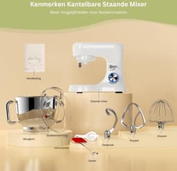 ApexArte® Keukenrobot - Keukenmixer - Deegmachine Zwaar Deeg — thumbnail 2
