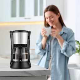 White-label® Koffiezetapparaat met Thermoskan - Koffiemachines - Zwart en Zilver — thumbnail 4