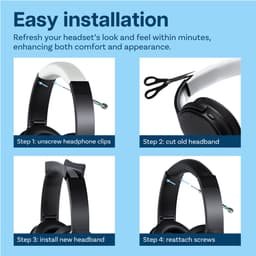 Vervangende Hoofdband voor Bose QuietComfort 35, 35 II, 45 (QC35, QC35 II, QC45) Over-Ear Hoofdtelefoon van MMOBIEL – Protein PU Hoofdband – Hoofdtelefoon Hoofdkussen Cover Reparatie – Grijs — thumbnail 3