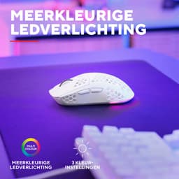 Trust GXT929W Helox - Draadloze Gaming Muis - Ultra licht - RGB verlichting - 4800 DPI - Wit — thumbnail 5