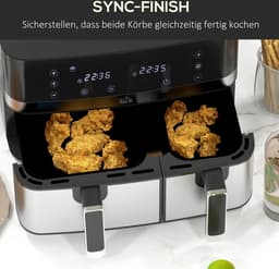 Airfryer XXL - Groot - 5.2 liter - Heteluchtfriteuse - Antiaanbak - Zwart — thumbnail 4