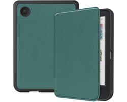 e-Reader Hoesje Leather Book Case met Wake/Sleep-functie - Kobo Clara Colour / Clara BW Hoesje - Groen