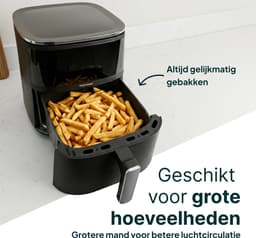 Vivid Green Airfryer 5L - Tot 4 Personen - PFAS-vrij - 12 Programma's - Digitaal Display — thumbnail 6