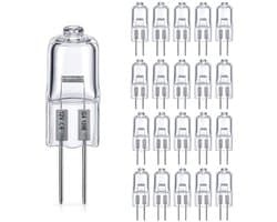 G4 Halogeenlamp - 20-delig Voordelig Pakket 12V 10W 2-pins Voet - Hoge Lichtopbrengst 150 Lumen & Lange Levensduur 3000 Uur - Dimbaar, CRI 100 & 2800K Warm Wit Licht - Ideaal voor Inbouwspots en Vitrineverlichting
