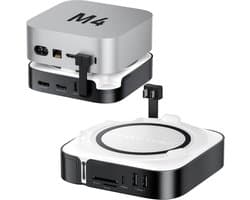 Lemorele TC800 - USB-C 9-in-1 Docking Station - 4K 60Hz HDMI en DisplayPort - M.2 NVMe SSD Slot 10Gbps - SD/TF - Geschikt voor Mac mini M4 / M4 Pro