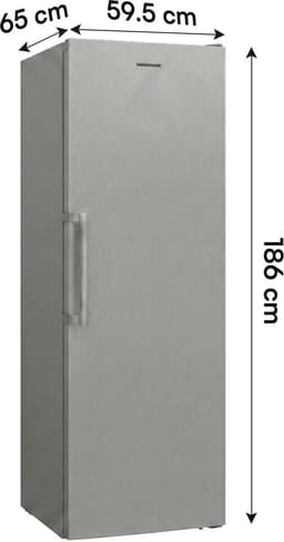 Heinner HF-V401NFSE++ Koelkast – 389 L – No Frost Multicooling – Elektronische Bediening – Superkoelfunctie – LED-verlichting – Zilver – 5 Jaar Garantie — thumbnail 5
