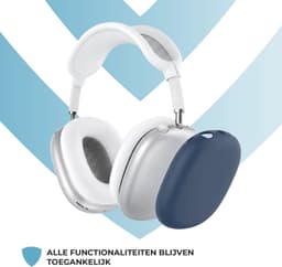 Shieldcase Beschermset geschikt voor Apple Airpods Max 1/2 - Siliconen covers / bescherming - 4 delige set - Hoofdband cover - Oorkap Beschermers & Reishoes - 4 in 1 set - Donkerblauw — thumbnail 2