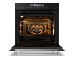Klarstein Airjet inbouwoven - 72 liter elektrische oven met Airfryer-modus, 13 kookfuncties, touchbediening, geëmailleerde binnenkant, A++ energieklasse, driedubbele beglazing, geïntegreerde enkele oven, zwart