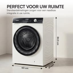 Heinner HWM-H1014IVKA+++ Wasmachine 10 kg – 1400 tpm – Inverter Motor – Energieklasse A – 15 Wasprogramma’s met Stoomfunctie en Voorwasfunctie – Wit – 5 Jaar Garantie — thumbnail 7