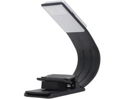 Oplaadbaar USB Boeklampje met 3 Kleuren en Traploze Helderheidsinstelling - Ideaal voor Lezen, Reizen en Kamperen