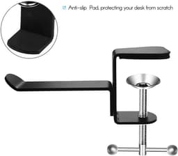 2 stuks Universal Headphone Hanger Desk Mount Headset Holder onder de bureau Hoofdtelefoon Stand Hook aluminium legering (Aluminum Alloy) — thumbnail 4