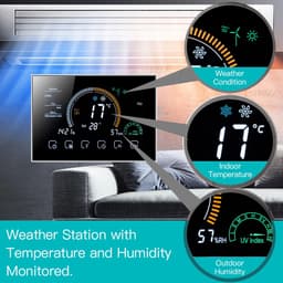Inbouw thermostaat | Wifi | Touchscreen bediening | 4 draads installatie | Programmeerbaar | Tuya Smart Life | Zwart | CV installatie — thumbnail 5