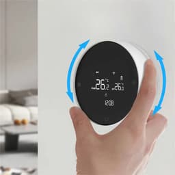 Draadloze thermostaat | Wifi | Touchscreen bediening | Opbouwmontage | CV installatie | Tuya Smart Life | Spraakbesturing Google Alexa | Wit — thumbnail 2