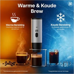 Best Active - 3-in-1 Draagbare Koffiemachine - Inclusief 10.000 mAh Solar Powerbank - Draagbaar Koffiezetapparaat - Cups en Gemalen Koffie - Draagbaar en Oplaadbaar - Espressomachine - Zilver — thumbnail 4