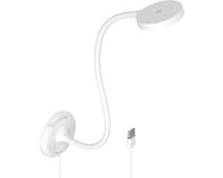 LED Leeslamp voor Bed Muurmontage Wit Flexibele USB Dimbaar met 3 Kleuren