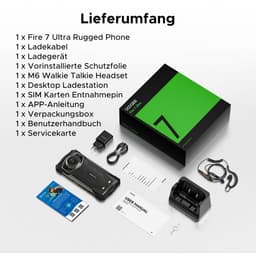 DOOGEE Fire 7 Ultra 5G - AI Outdoor telefoon - Robuuste smartphone - 32 GB RAM + 256 GB ROM (2 TB) - 13000 mAh - 125 dB luidspreker - POC & BT walkietalkie - Gemini AI - NFC - OTG - GPS - SOS - Grijs — thumbnail 5