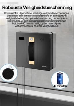 Robot Raam Stofzuiger Abir Wd8, Dubbele Waterspray, Ai Intelligente Afvegen, Bijgewerkte Laser,Smart Home Glazen Wand Wassen — thumbnail 4