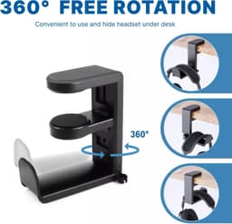 Hoofdtelefoon Houder met 360° Draaibare Klemarm voor Bureau — thumbnail 5