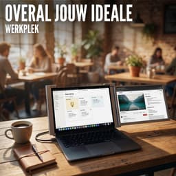 Portable Monitor Link 14.1" - Full HD Draagbare monitor met USB-C & HDMI - Extra scherm laptop - Plug & Play - Incl. Draagtas — thumbnail 2