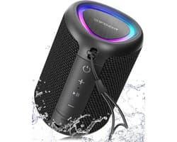 Draadloze Bluetooth Speaker 20W - Waterdicht, Muziek met Lichtshow, Trekking & Reizen