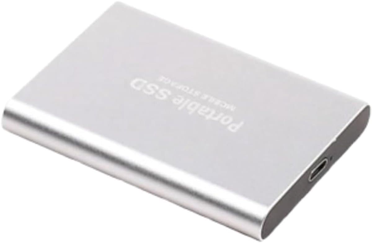Draagbare SSD - Externe Opslag - Snelle Data Transfer - Schokbestendig Ontwerp - 2 TB Capaciteit - Zilver — afbeelding 1