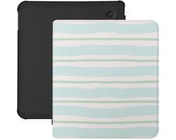 Lunso Geschikt voor Kobo Libra Colour hoesje (7 inch) - Vegan Saffiano Leren Sleep Cover - Soft Surf