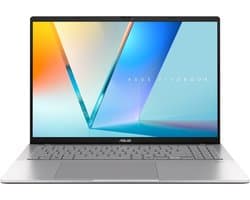 ASUS Vivobook S16 M3607HA-RP145W AMD Ryzen™ 9 270 Laptop 40,6 cm (16") WUXGA 32 GB DDR5-SDRAM 1 TB SSD Wi-Fi 6 (802.11ax) Windows 11 Home Nederlands Zilver
