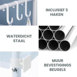 Wasmachine Kast Ruimtebesparende Ombouw Met Opbergplank – Wasmachine Ombouw Met Verstelbare Hoogte & Stabiel Frame – Wasmachine Rek Multifunctioneel Voor Badkamer Of Wasruimte — thumbnail 3